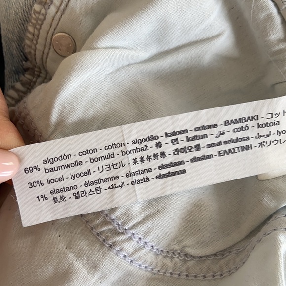 Zara high waisted blue front slits straight leg denim full length jeans - Picture 15 of 15